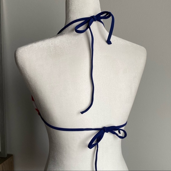 ❤️ String Bikini Top Size XL American Flag 🇺🇸 - Picture 2 of 8